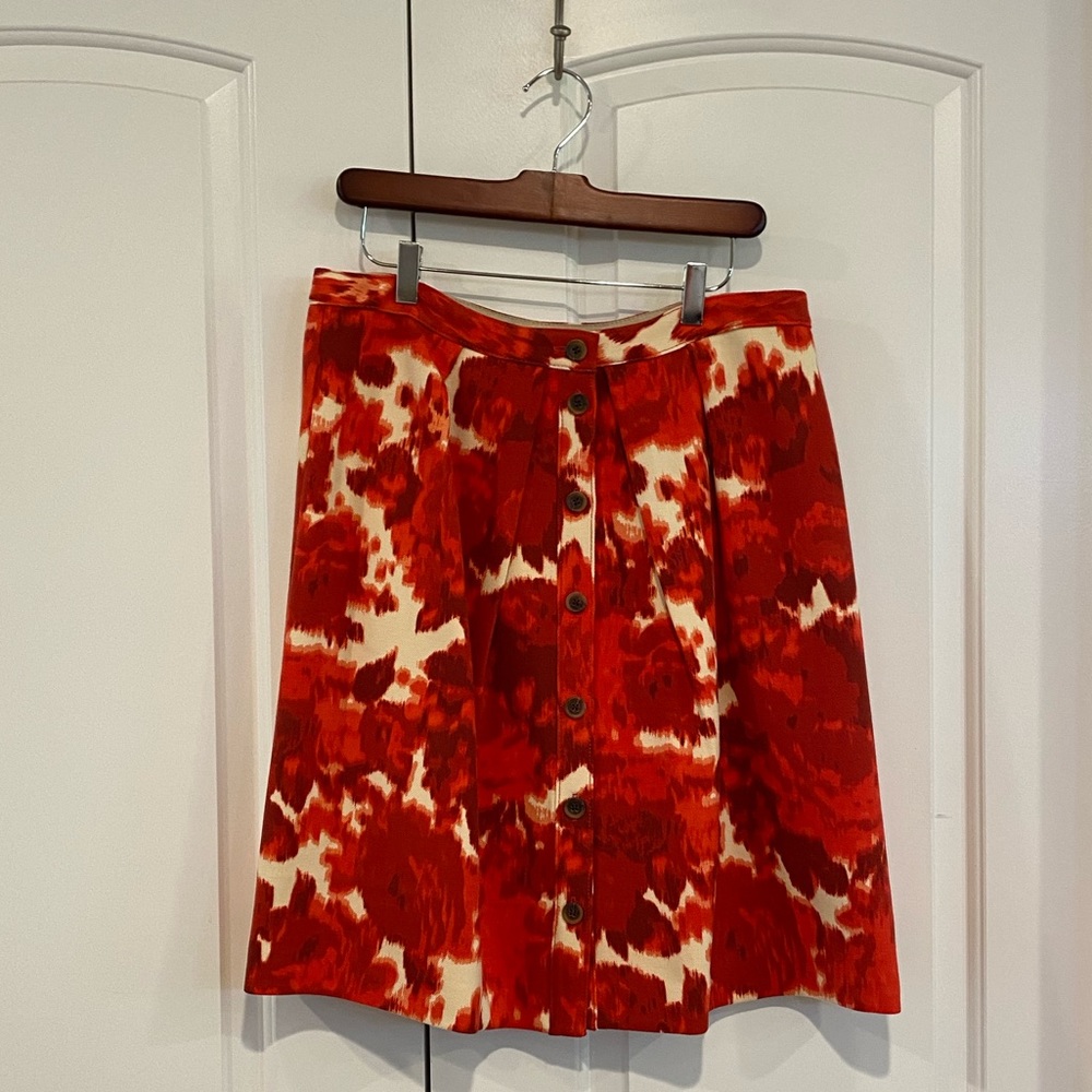 J. Crew Wool Button-up A-line Skirt